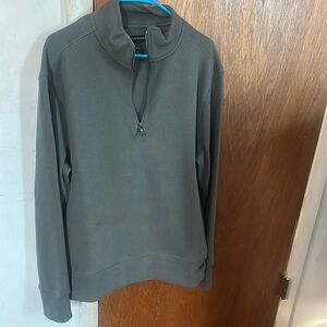 Banana Republic Charcoal Zip-Up Sweater